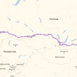 Маршрут движения фирменного поезда Россия (Москва - Владивосток)